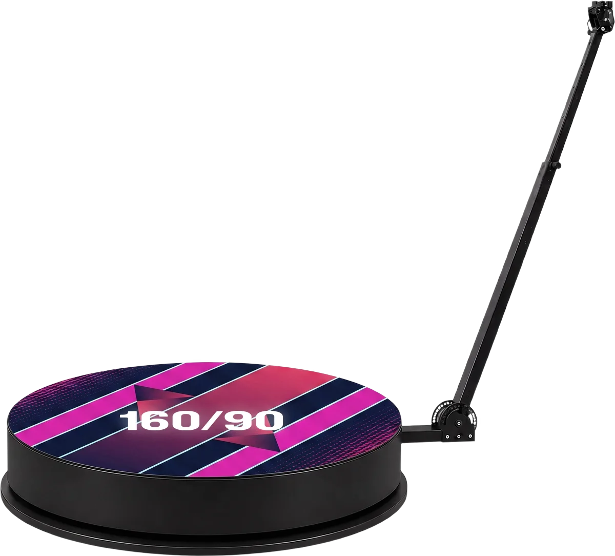 360 camera platform with rotating boom arm, shown in a 160over90 custom wrap